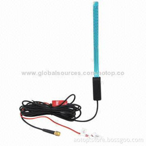 2014 Newest Car Active Film Antenna for Digital TV Boxes with VHF/UHF, Brass Connector